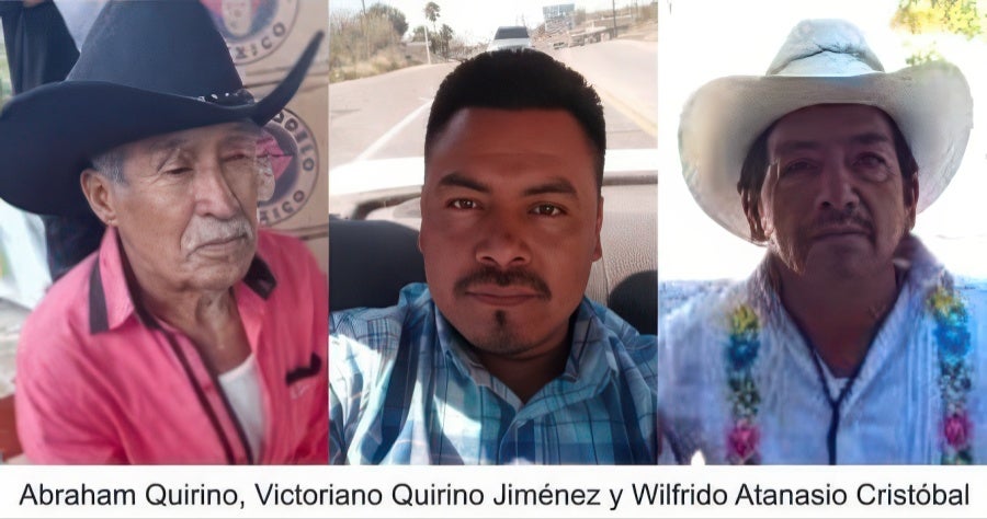 Wilfrido Atanacio, Victoriano Quirino y Abraham Chirino
