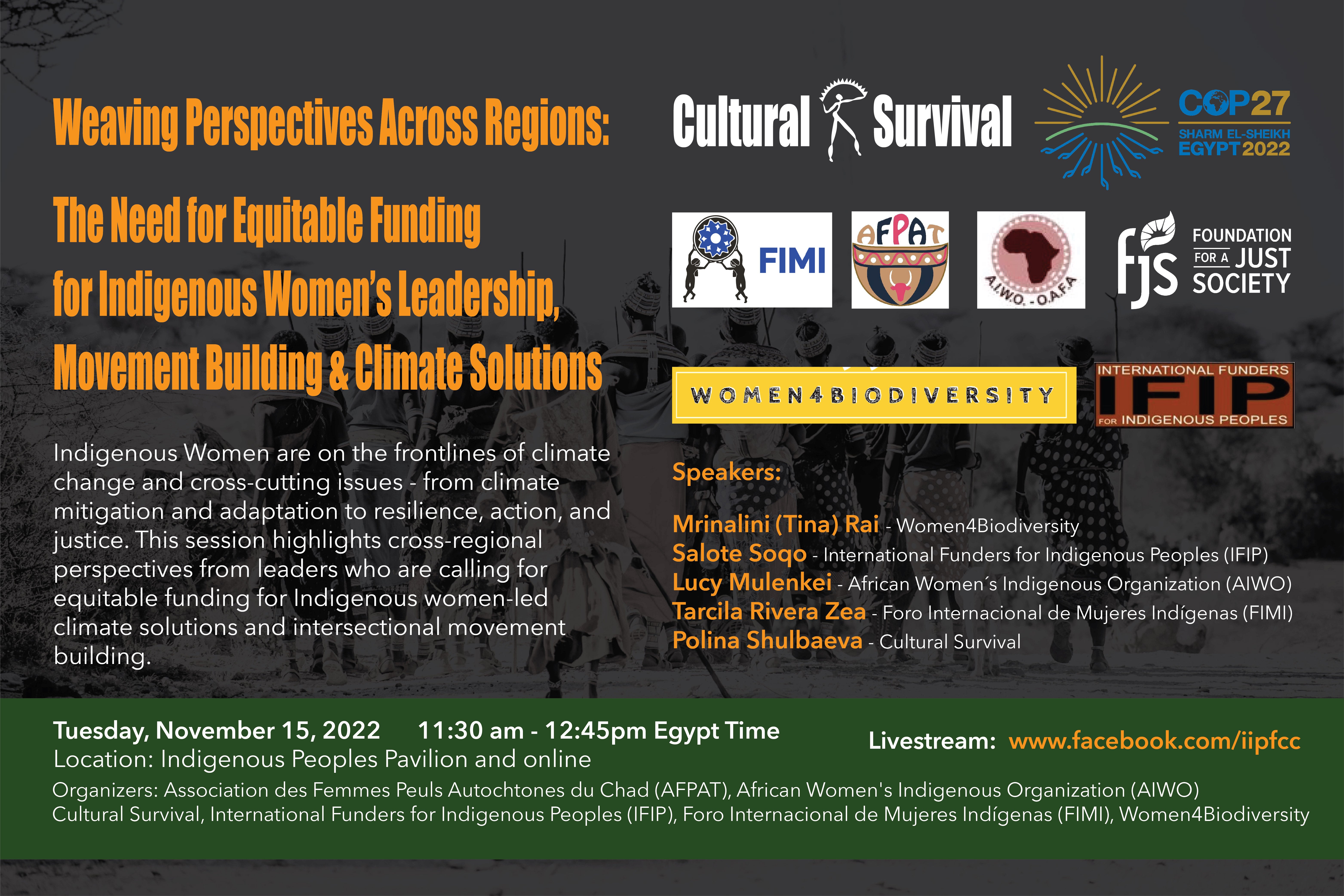 Cultural Survival Is Headed to COP27! | Cultural Survival
