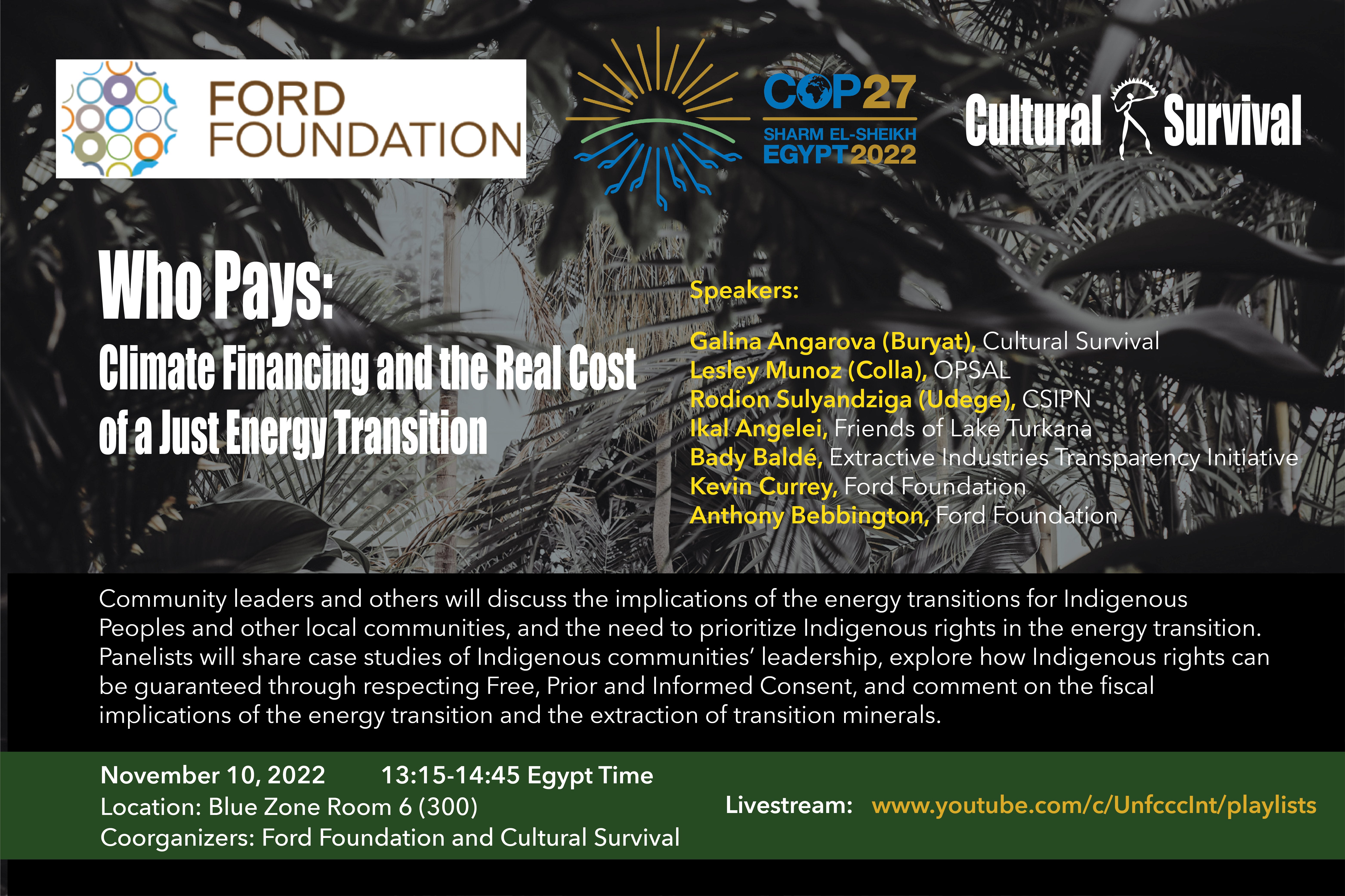 Cultural Survival Is Headed to COP27! | Cultural Survival