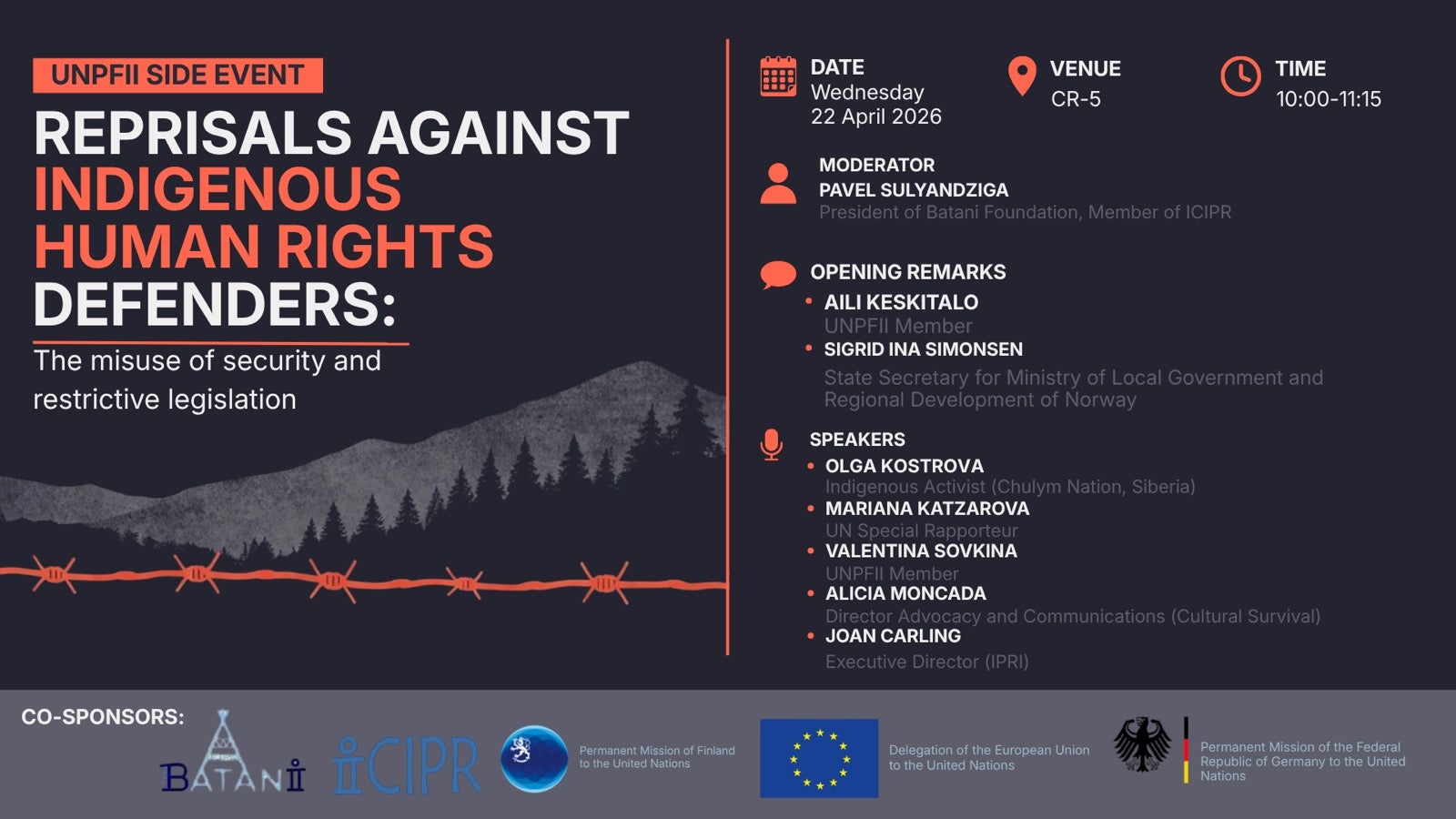 The 25th Session of the UN Permanent Forum on Indigenous Issues Starts April 20!