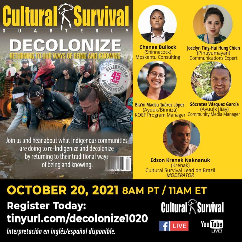 Descolonizar: Regresando a Nuestras Formas de Ser y Saber